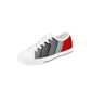 Kids Low Top Canvas Sneakers - Red/Grey