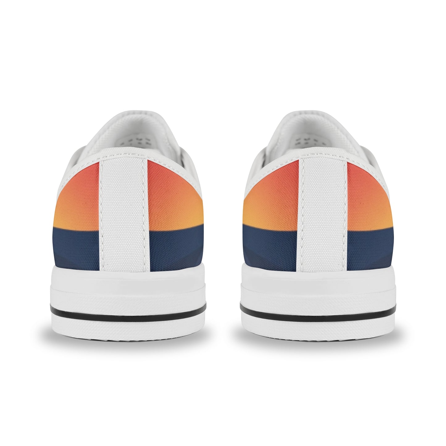 Men's Canvas Sneakers - Blue/Orange Combo