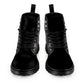 Men's Lace Up Canvas Boots - Grey/Black