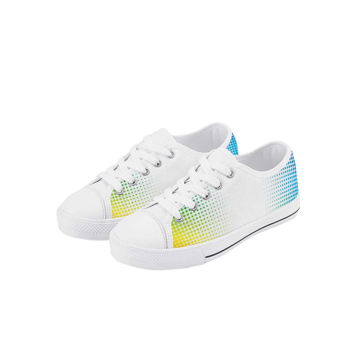 Kids Low Top Canvas Sneakers - Rainbow