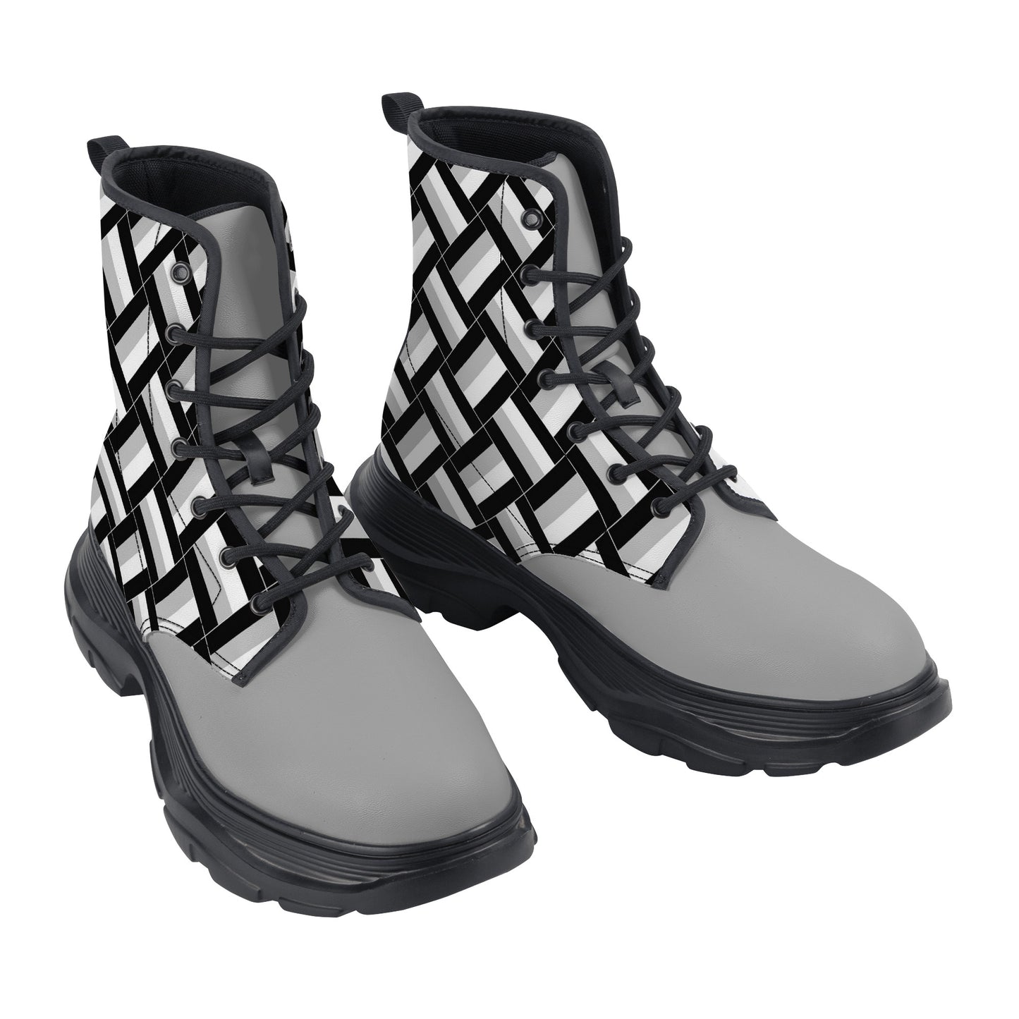 Unisex Chunky Boots - Black/Grey