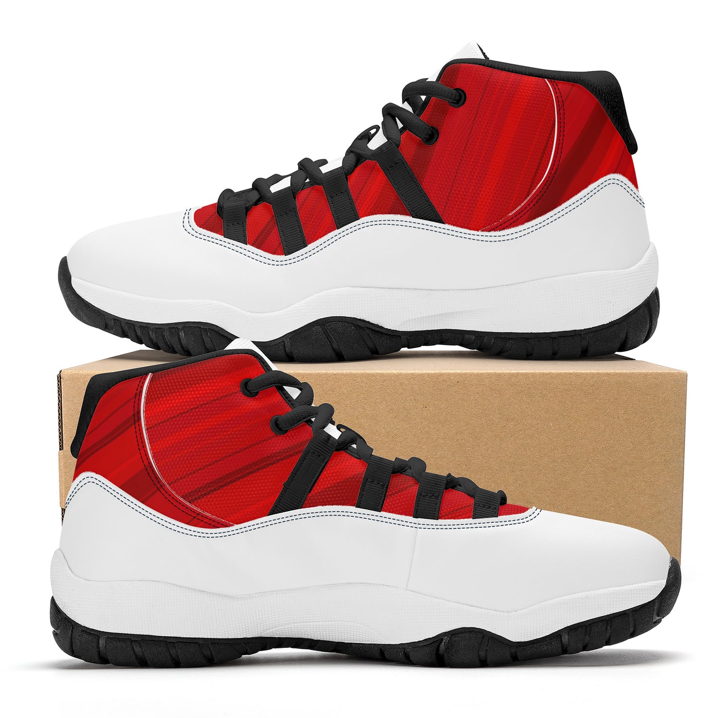 High Top Air Retro Sneakers - Red/Black